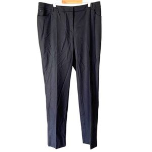Akris Punto Black Seam Front Straight Leg Trouser Pants